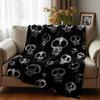 Sketch Strawberry Star Cartoon Anime Print Flannel Blanket Soft Warm Throw for Kids Bedroom Sofa Christmas Office Car