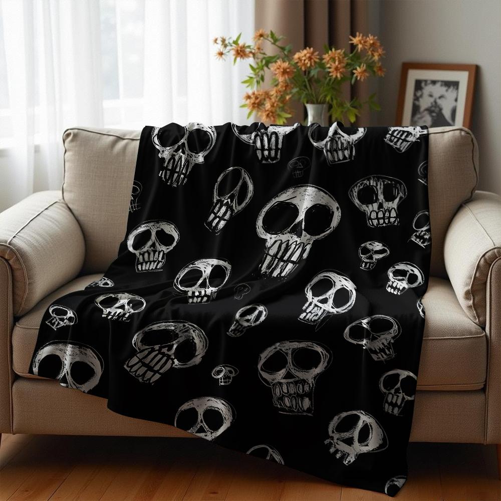 Sketch Strawberry Star Cartoon Anime Print Flannel Blanket Soft Warm Throw for Kids Bedroom Sofa Christmas Office Car