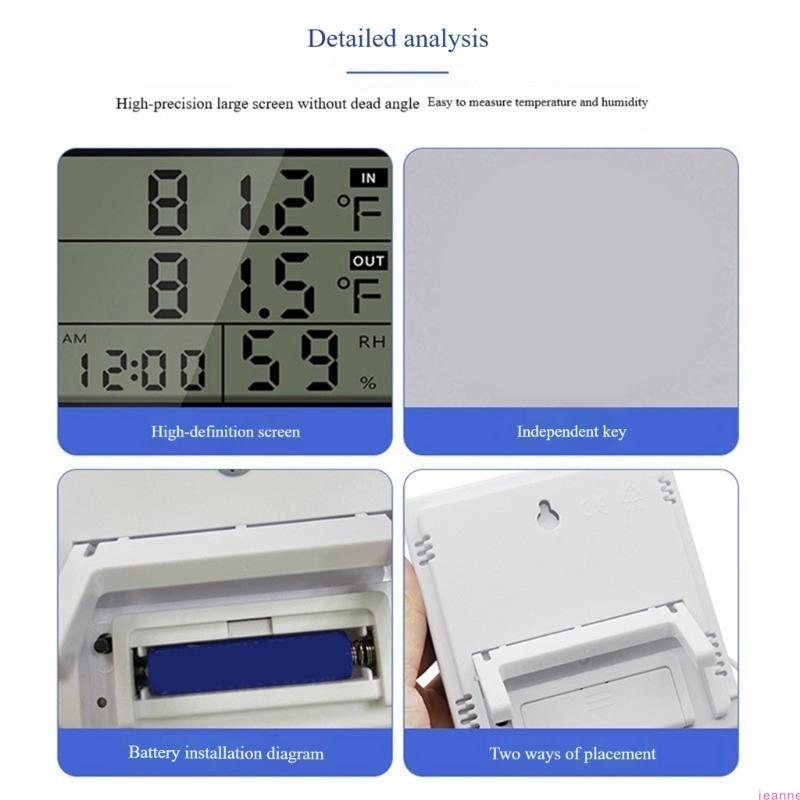 Indoor Outdoor Thermometers With Temperature Monitoring For Home Office Aquarium And Reptiles Enclosures Clear Display Durable A