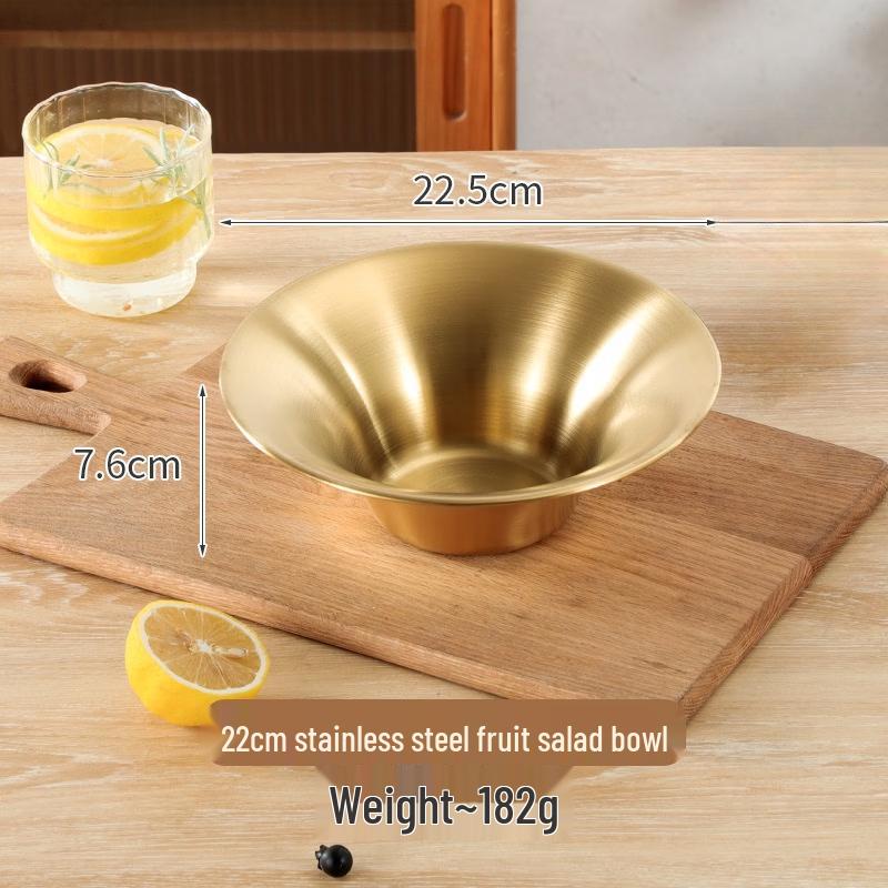 ZISIZ Stainless Steel Salad & Fruit Bowl Set (2-Piece)