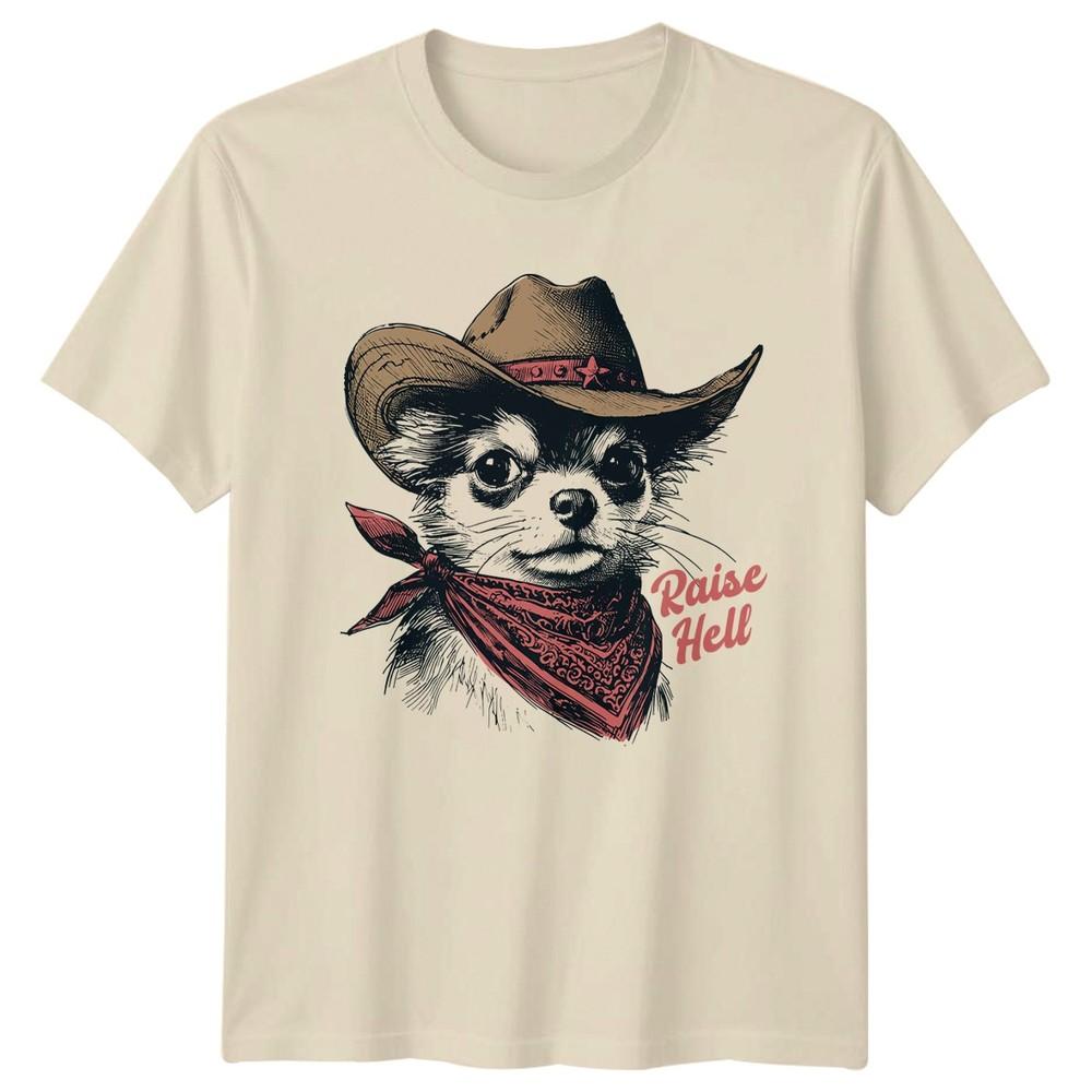 Raise Hell TShirt Chihuahua Western Dog Lover Gift For Him And Her