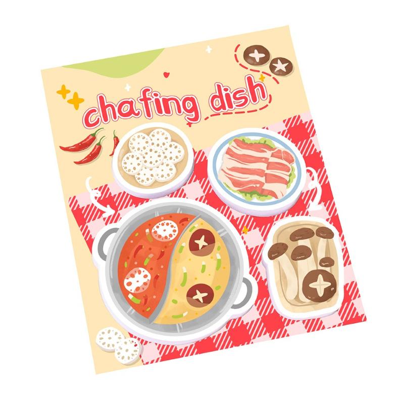 Kawai Stationery Cute Food and Play Sticky Notes Multiple Combination Good Looking Messages Delicious N Times Stickers Memo Pad