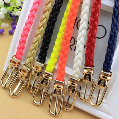 Koreanischer gewebter dünner PU-Gürtel für Damen – Modeaccessoire für Frühling und Sommer