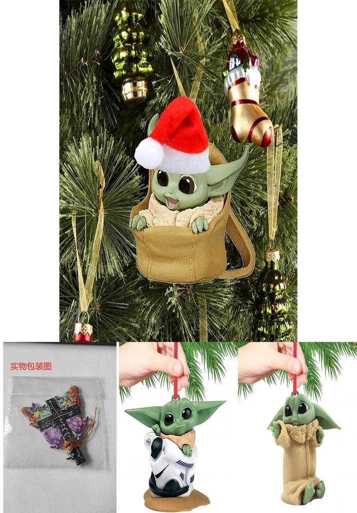 Adorable Cartoon Baby Yoda Santa Holiday Decoration Perfect For Christmas Trees