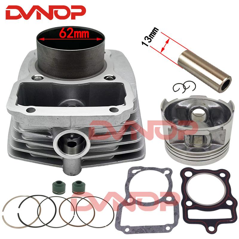Motorcycle Cylinder Piston Ring Gasket Kit for Honda XR 125 L NXR125 XR125L BROS TO 150 62mm Big Bore Modification