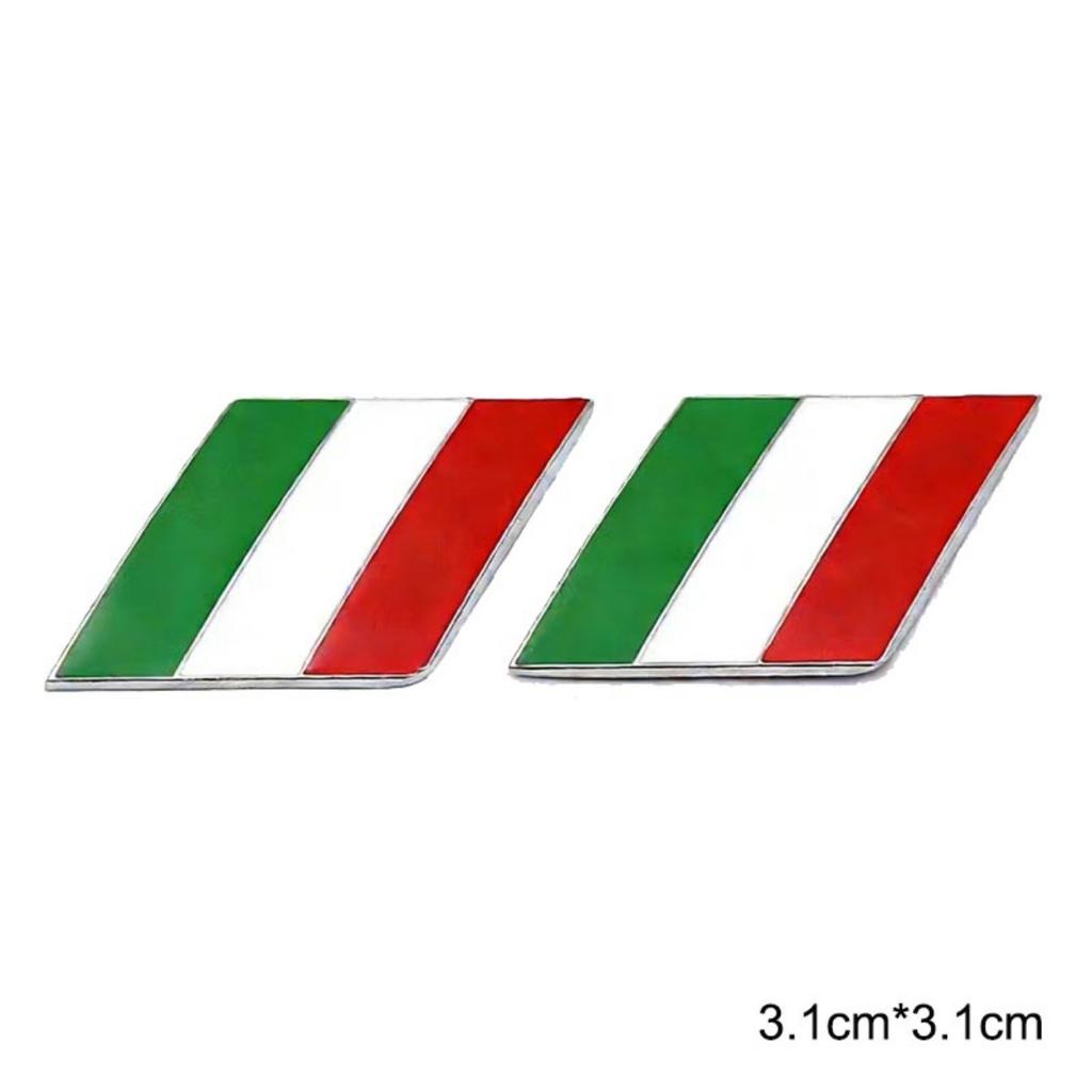 1 Pair 3D Metal National Flag Car Badge Sticker Side Fender Emblem Decal High-Quality Automotive Styling Accessories