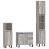 VidaXL Ensemble de meubles de salle de bain 3 pcs Sonoma gris 3190235