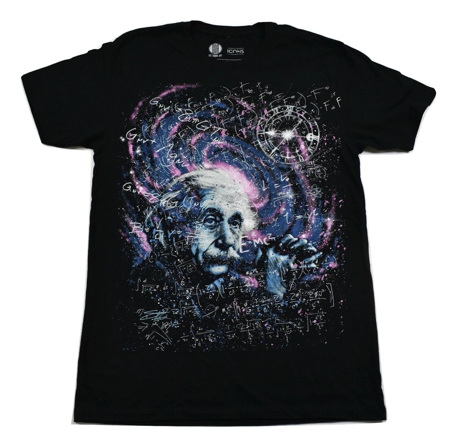 Get Down Art Mens Albert Einstein Theory By Stephen Fishwick Shirt New S, 2XL S