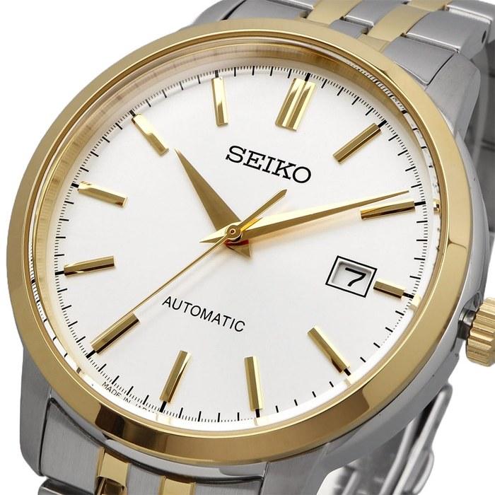 Seiko SRPH92 Automatic Men's Watch, Silver & Gold Tone