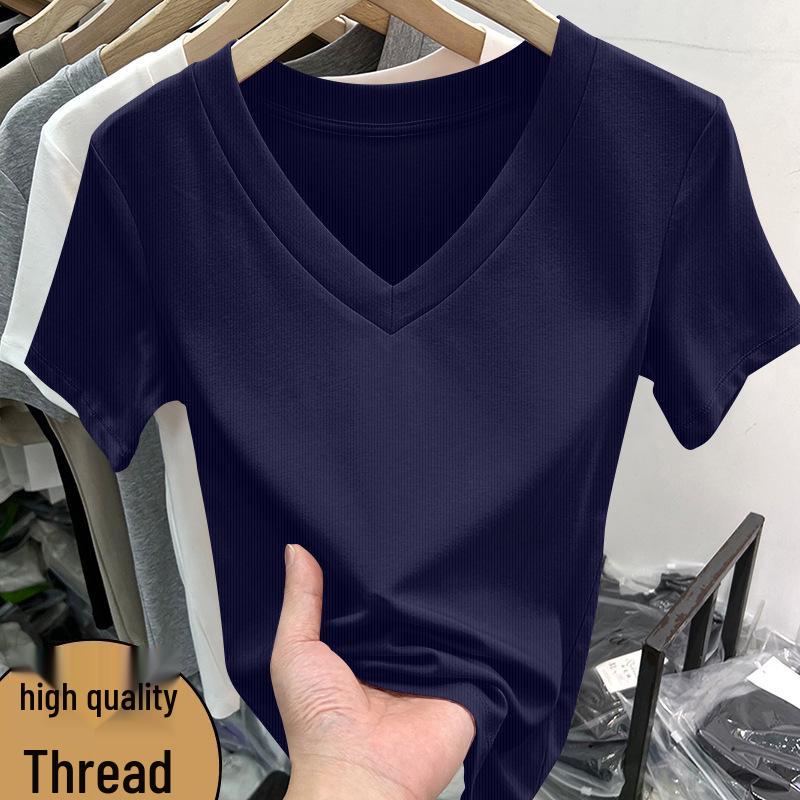 2026 Rippstrick-Kurzarm-Schlankmacher-T-Shirt für Damen in Übergröße