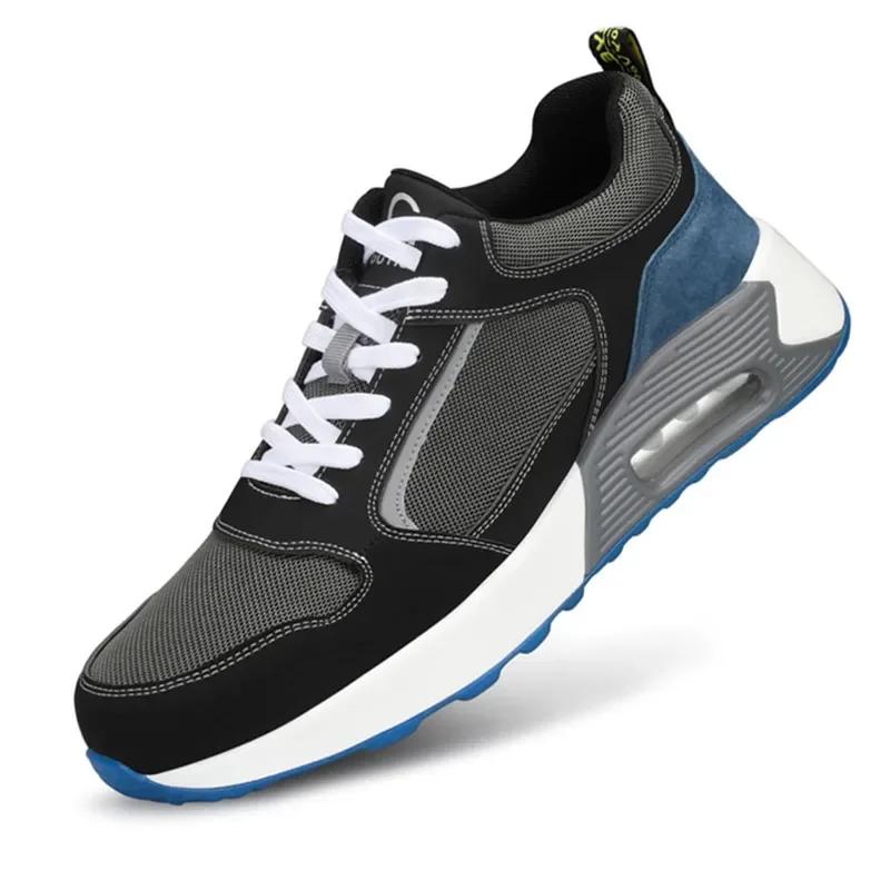 New  Staleneus Work Shoes Steel Toe Cap Patchwork Men Safety Sneakers Cozy Air Cushion Indestructible Boots Male Footwear