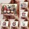 Christmas Gnome Makeup Bag Watercolor Pencil Case Zipper Storage Pouch Holiday Xmas Gift for Women Girls Travel Toiletry Organizer School Office
