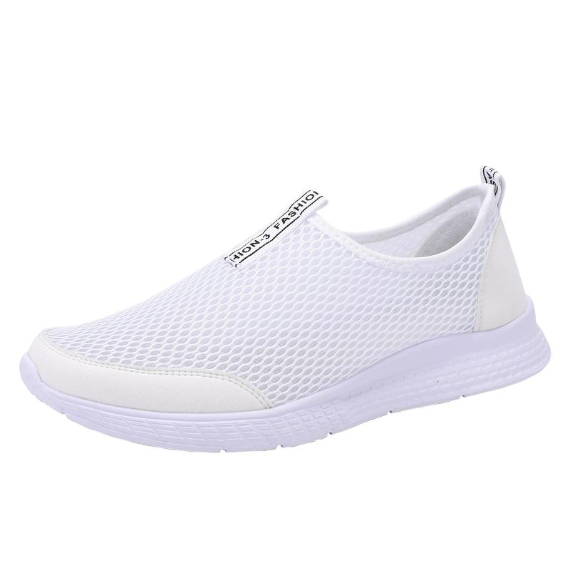 

Мужские кроссовки для пары, легкие женские сетчатые дышащие повседневные кроссовки для спорта на открытом воздухе, унисекс, 2024, модные кроссовки больших размеров 42 белый