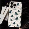 Sharks Cute sea blue pattern design Phone Case Transparent Phone Case For iPhone 16 15 14 13 12 11 Pro Max XR Plus