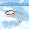 11X Magnifying Glass with Light 8 LED Magnifier Foldable Stand Desk Read White Ring Light for Jewelry Appraisal Reading Repair