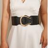 Buckle Fashion Gold Decoration Women Casual Wide Waist Belt For Use Daily
