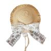 Mini Pet Straw Hat with Lace Adjustable Sun Protection Straw Hat with Bow Handwoven Outdoor Pet Accessory for Small Cats And Dogs