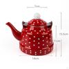 Elegant Enamel Teapot for Electric Stovetop 1100ml Water Kettle Halogen Range