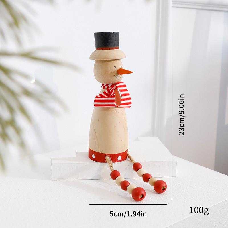 Santa Claus Reindeer Snowman Wooden Tabletop Ornament For Christmas Decoration