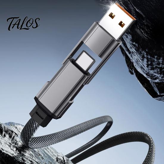 Talos Multi-Level High-Power Data Cable, Fast Charging Up To 100W, USB Type-C 8-Pin Charger Cable with Real-Time Digital Display, Durable Braided for