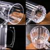 Transparent Acrylic Beer Mug Shatterproof Unbreakable Beverage Cup Reusable Drinkware Barware for Restaurant Party Home