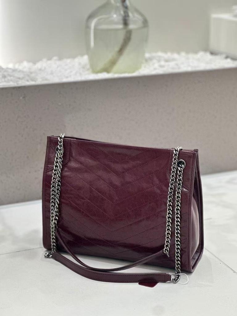 Luxury Quilted Genuine Leather Women's Tote - Large Capacity Fashion Chain Hobo Bag