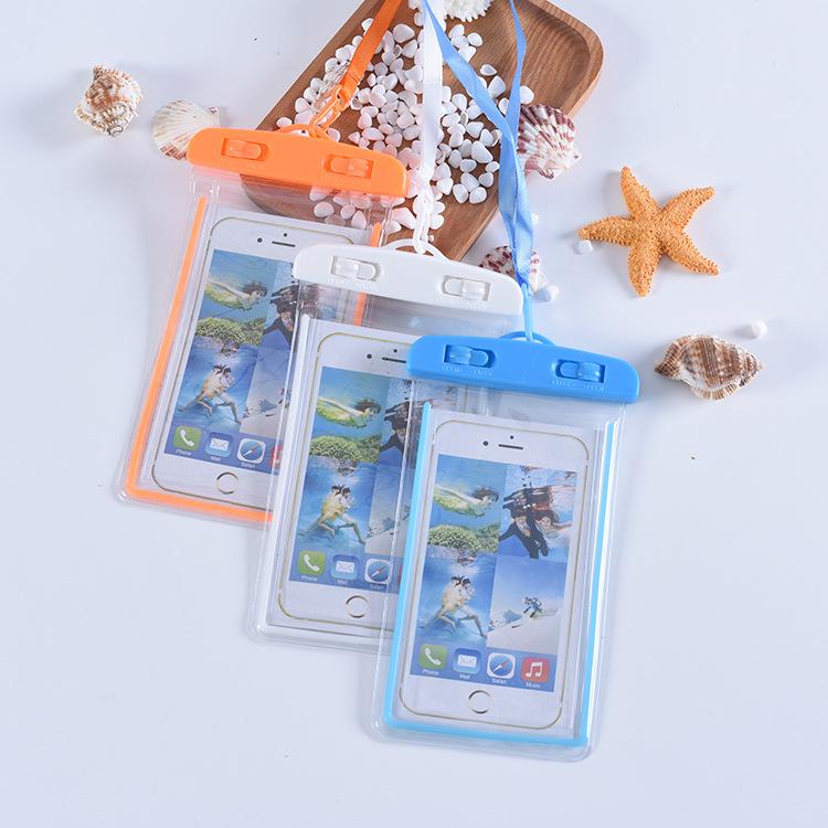 PVC Transparent Luminous Waterproof Phone Bag for Swimming, Photos, Diving, with Customizable Logo