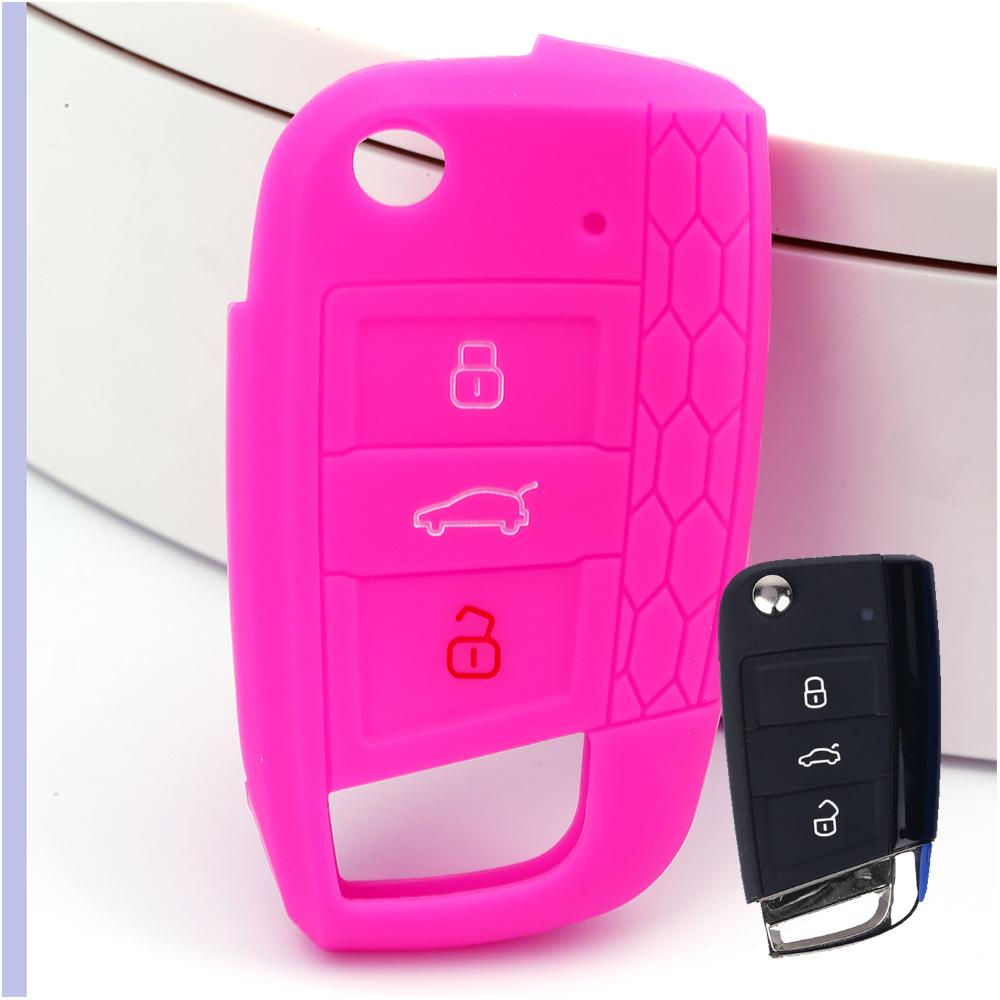 1 Pc Silicone Car Key Cover For Vw Polo Golf 7 Vii Gti Gtd Gte R