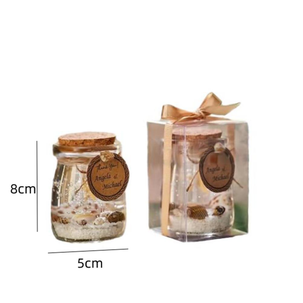 Ocean Beach Scented Candles Single-Wick Aromatherapy Ocean Gel Candle With Shell For Home Scented Stress Relief And Relaxation