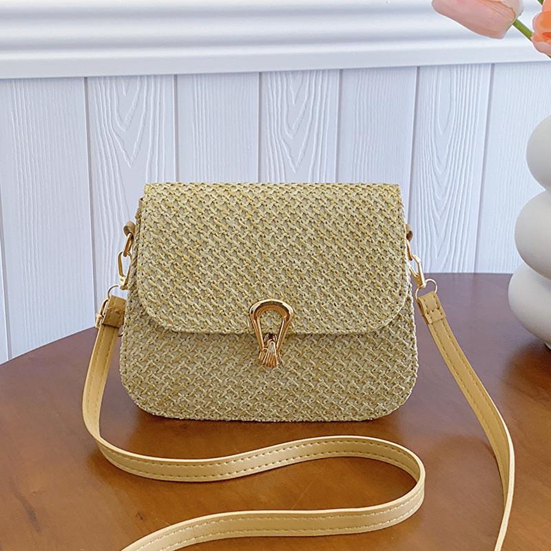 

Trendy Street Style Straw Shoulder Bag 2024 Spring Fashion Crossbody Bag хакі