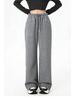 2026 Spring High-Waisted Slimming Loose Straight-Leg Women's Pants with Drawstring Elastic Waist