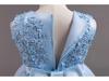 Girls' Sequin Sleeveless Flower Girl Princess Ball Gown Wedding Dress