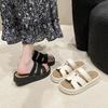22 Spring and Summer New Sandals Sports Style One-character Open-toed Thick-soled Sandals