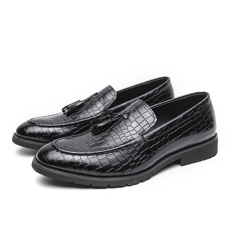 Fashion Leather Shoes Man Casual Loafers Luxury Design Slip on Male Dress Shoes Leisure Style Big Size Good Wear-resistant Sole