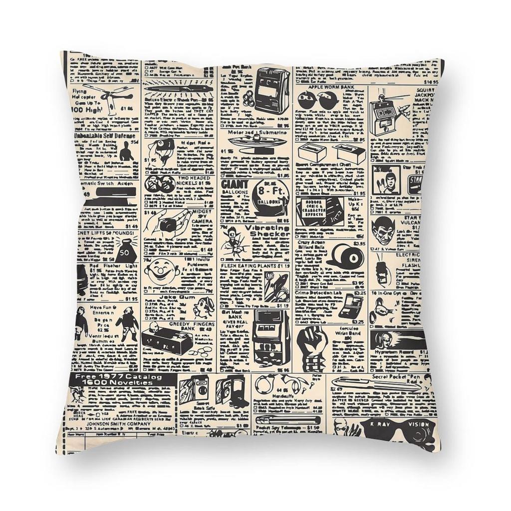 Comic Book Ads Square Pillowcase Polyester Linen Velvet Printed Zip Decor Pillow Case Home Cushion Cover
