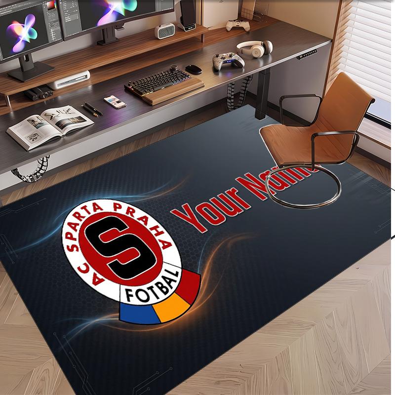 Personalized Crystal Velvet Carpet Sparta Prague Pattern Non Slip Floor Rug
