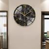 Neue kreative Wanduhr mit Marmormuster für Zuhause, Wohnzimmer und Schlafzimmer, leise Uhr, Wanduhr, leichter Luxus, moderne Quarzuhr