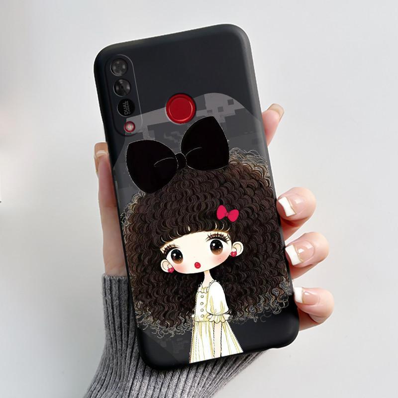 Phone Case For Itel S15/S15 Pro Candy Color Jelly Soft Shockproof Black Cover Trendy Style Painted Pattern Casing