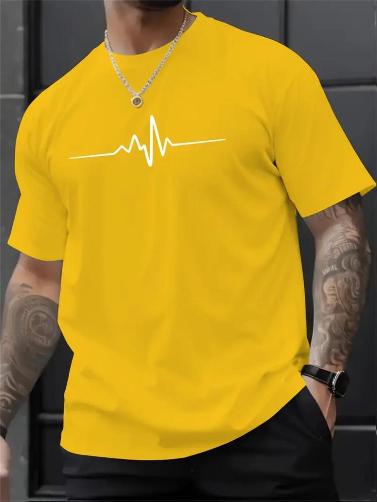 Tricou 3D pentru bărbați, stil european și american, nou pentru vara 2025, cu imprimeu la modă, cu personalitate