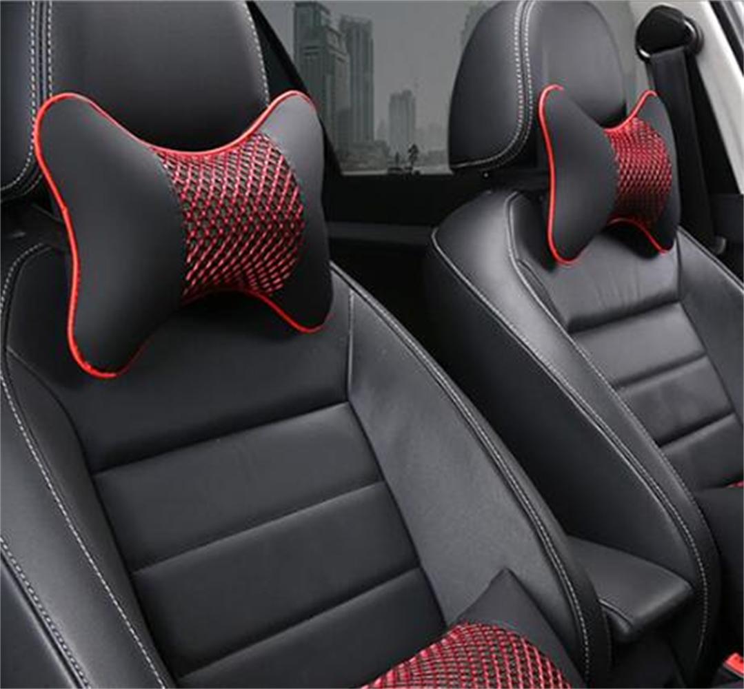 

2 шт. автомобильные подушки для шеи из искусственной кожи, удобные подушки для подголовника сиденья автомобиля, подушки для подголовника, подходят для Honda Toyota чёрный