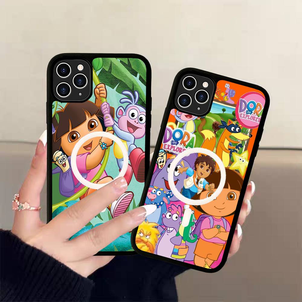 Adventure TV D-Dora The E-Explorer Phone Magesafe Magnetic Wireless Charge Case For IPhone 16 11 12 13 14 15 Pro Max Plus Mini