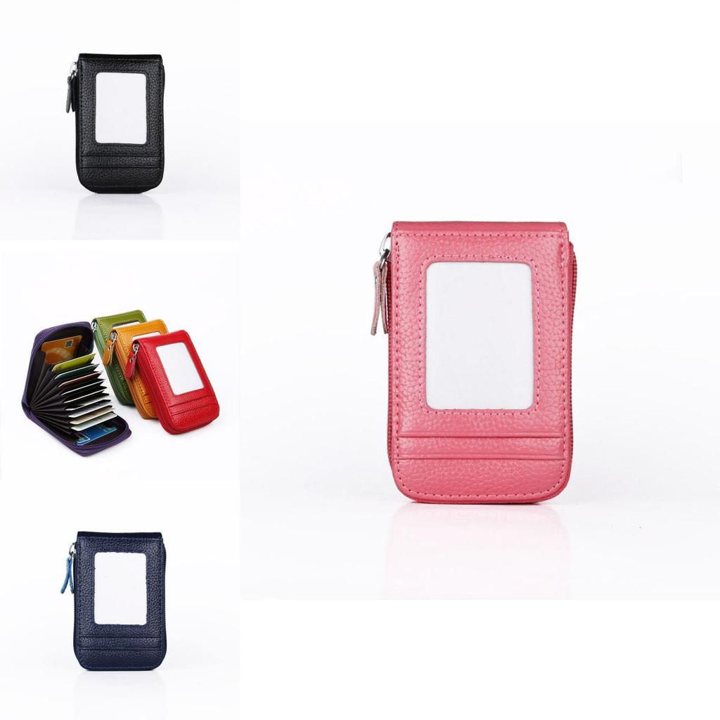 Premium Men's Wallet Genuine Leather Rfid Blocking Credit Card Holder With Zipper