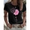 Damen T-Shirt Druck Floral Grafik Vintage Stilvoll Klassisch Kurzarm Rundhals Rundhals Reguläre Oberteile