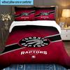 Raptors Basketball Logo 3pcs Bedding Set,Including 1pc Duvet Cover And 2pcs Pillowcases Perfect Gift for Christmas,Ideal for Bedroom, Dormitory