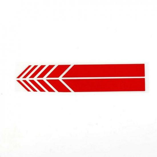 2 Pairs Red Stripe Vinyl Decal Sticker Fit For Car Rear View Side Wing Mirror