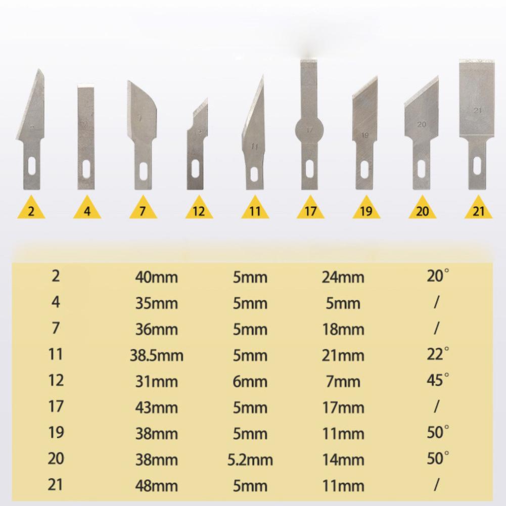 13pcs Set Art Carving Cutter With Box Paper Sticker Cutter Wood Carving Blade Cutter Head Is Removable Carving Tools