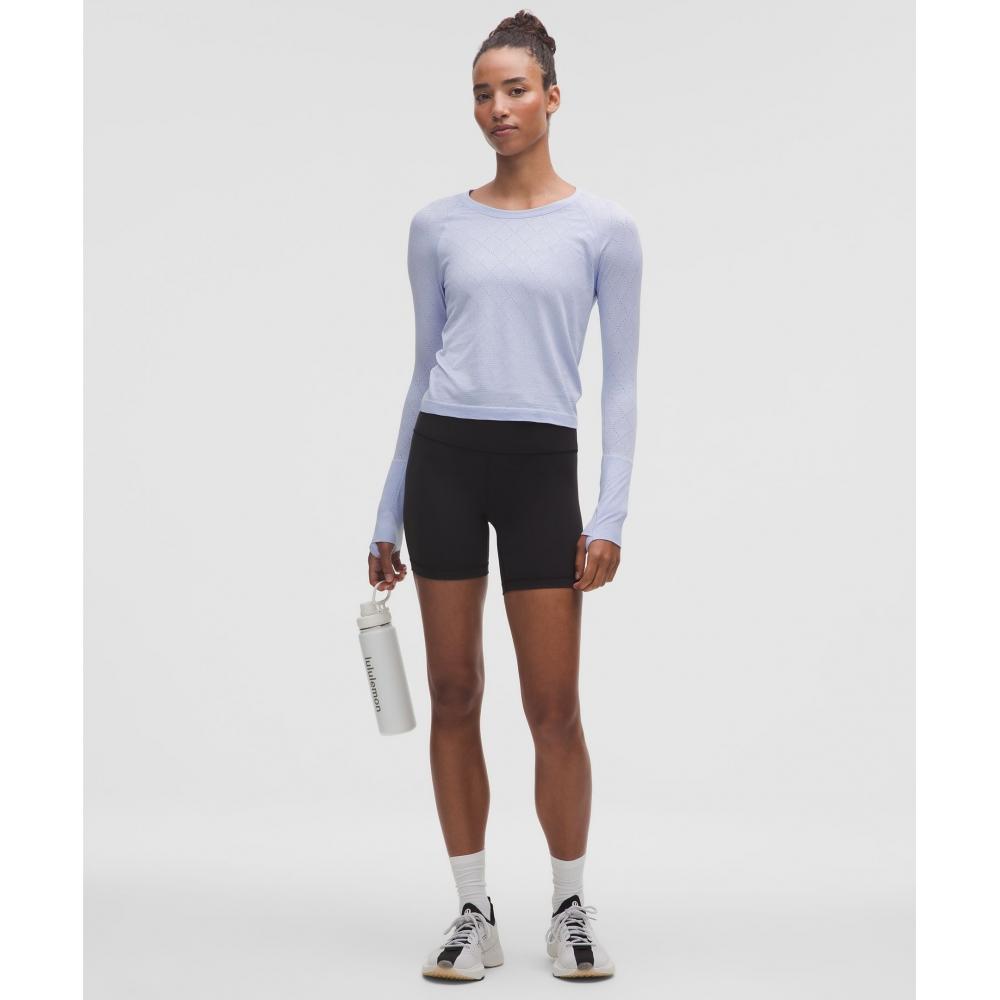 Lululemon Swiftly Tech Long Sleeve Shirt 2.0  Waist Length Diamond Drop Serene Blue