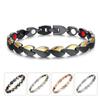 Gold Plated Stainless Steel Energy Magnet Bracelet, Detachable Radiation Resistant Four In One Couple Magnetic Therapy Bracelet