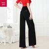 Women's Modern Wide-Leg Latin Dance Pants - High Waist Ballroom & Jitterbug Trousers.