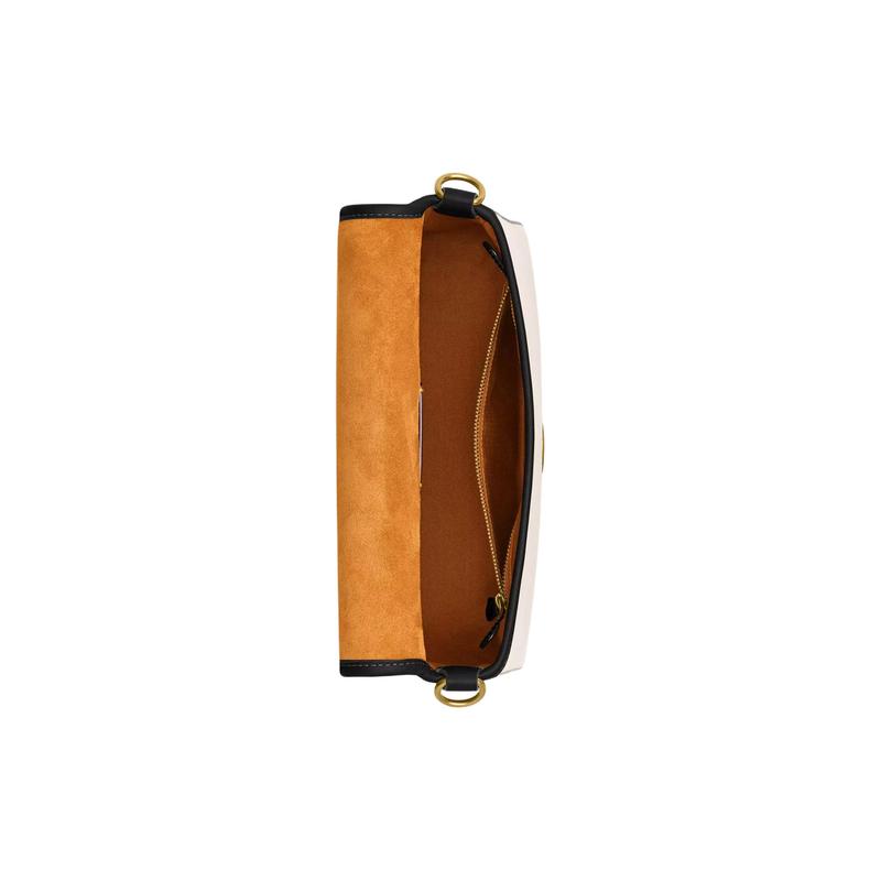 Coach Tabby 26 hardware dorato chiusura a scatto tela e pelle conciata al cromo borsa a mano tracolla a spalla grande da donna ottone e nero